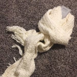 Plush white scarf